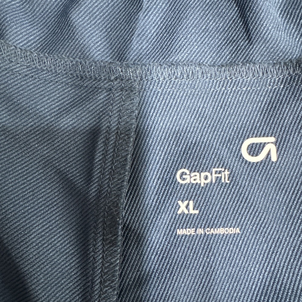 Gap Twill Jogger Pants Mens XL Black Elastic Waist Cuffed Casual Relaxed Fit - Picture 3 of 13